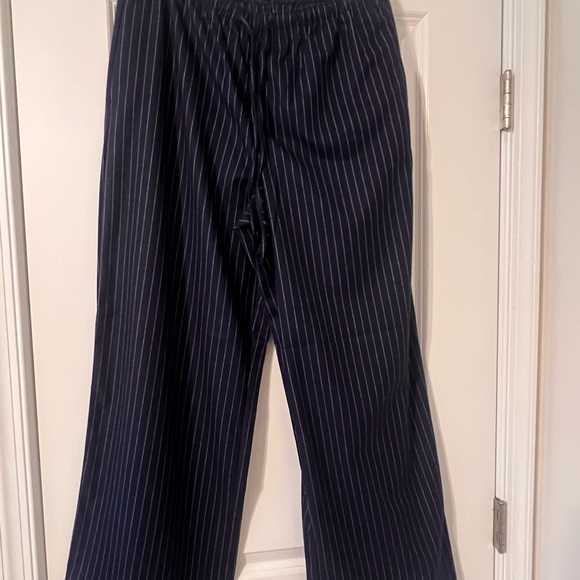 LOFT Pants - LOFT Navy and White Striped Pants